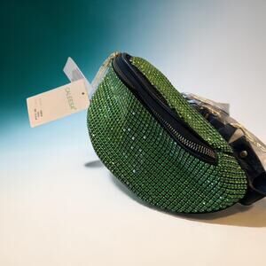 Caleesa Green Rhinestone Fanny Pack